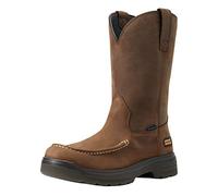 ARIAT Turbo Moc Toe Waterproof Work Boot unisex-child Western Boot, Mocha, 8 Wide Big Kid