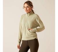 Ariat UK6 (XS)Ladies Friday Cotton 1/2 Zip Sweatshirt - Light Green