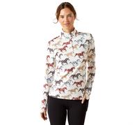 Ariat UK6 (XS)Ladies Lowell 3.0 1/4 Zip Baselayer - Womens Horse Riding Base Layer Tops - White