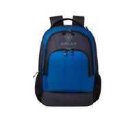 ARIAT Unisex Adult Classic Logo Backpack with Mesh Pockets, Blue, 13.5 x 17 x 6.75 inches