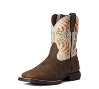 Ariat Unisex-Child Storm Western Boot, Antique Brown, 9 Big Kid