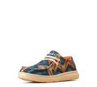 ARIAT Unisex Children's Hilo Trainers, Blue Aztec design, 1 Big Kid