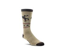 ARIAT Unisex's Bronc Rider Socks, Brown, Medium