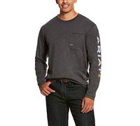 Ariat Men's Rebar Workman Logo, Charcoal_heather, XL Tall