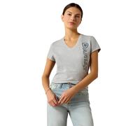 ARIAT Vertical Logo Womens Short Sleeve T-Shirt - Grey