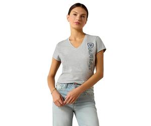 ARIAT Vertical Logo Womens Short Sleeve T-Shirt - Grey