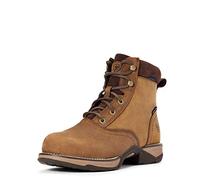 Ariat Women's Anthem Round Toe Lacer Waterproof Boot, Distressed Brown, 9.5 Wide