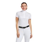 Ariat Women's Aptos Show Top - Womens Horse Riding Shirts - White - Size: X UK 8-10 (S)