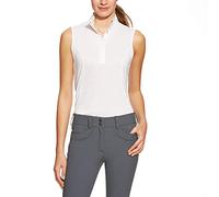 Ariat Ladies Aptos Sleeveless Show Top - Womens Horse Riding Shirts - White - Size: UK 8-10 (S)