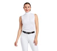 Ariat Women's Aptos Sleeveless Show Top - Womens Horse Riding Shirts - White - Size: UK 8-10 (S)