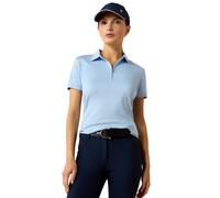 Ariat Women's Bandera 1/4 Zip Short Sleeve Polo - Baby Blue - Size: UK 8-10 (S)