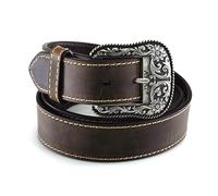 ARIAT Women's Basic Stitch Edged Belt, Brown, Medium