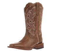 ARIAT womens County Lane Wide Square Toe Western Boot, Natural Tan, 9 X-Narrow