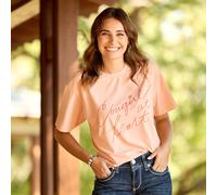 Ariat Women's Cowgirl at Heart T-Shirt - Peach - Size: UK16 (L)