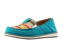 ARIAT Women's Cruiser Boat Shoe, Teal Suede/Turq Serape, 6 UK
