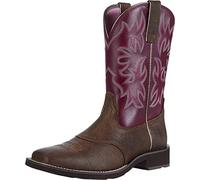 Ariat Women's Delilah Brown/Teal Boot, Java/Burgundy, 5 UK
