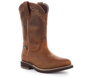 Ariat Women's Delilah Round Toe Waterproof Western Boot, Distressed Brown, 7 (4.5 UK, 37.5 EU)