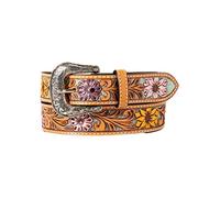 ARIAT Women's Diamond Inlay Center Pattern Belt, Multicolored, XL
