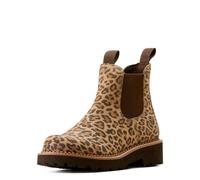 ARIAT Women's Fatbaby Twin Gore Single Stitch Welt Elastic Suede Leather Chelsea Boots (Cheetah, UK 6)