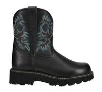 ARIAT Women's Fatbaby Western Boot, Black Deertan, 8.5 UK