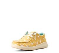 Ariat Women's Hilo Doodle Shoe Loafer Flat, Mustard Steer Heads, 4.5 UK