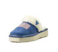 ARIAT Women's Indoor/Outdoor Warm Comfortable Jackie Square Toe Exotic Platform Stack Slippers with Suede Leather Uppers, Independence Day, 6.5 UK