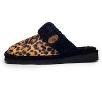 ARIAT Women's Indoor/Outdoor Warm Comfortable Jackie Square Toe Exotic Slippers with Genuine Suede Leather Uppers, Cheetah, 8.5 UK