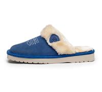 ARIAT Women's Jackie Square Toe Warm Soft Genuine Suede Leather Indoor Outdoor Slippers with Plush Collar, Denim, 4.5 UK