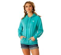 ARIAT Womens Logo 2.0 Printed Hoodie Athletic Outerwear Casual - Blue, Latigo Bay, S