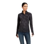 Ariat Womens Lowell 2.0 1/4 Zip 10041207 Black Bit Print