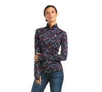 Ariat Womens Lowell 2.0 1/4 Zip Long Sleeve Top - Team Print