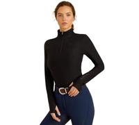 Ariat Women's Lowell 3.0 1/4 Zip Baselayer, Black, S