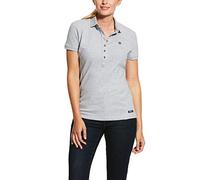 ARIAT Womens Prix 2.0 Short Sleeved Polo Shirt - Heather Grey: Extra Small