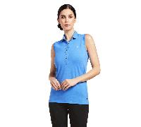 Ariat Women's Prix 2.0 Sleeveless Polo - Blue - Size: X UK 8-10 (S)