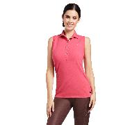 Ariat Women's Prix 2.0 Sleeveless Polo - Dark Pink - Size: UK 8-10 (S)