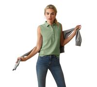 Ariat Women's Prix 2.0 Sleeveless Polo - Light Green - Size: UK 12-14 (M)