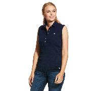 Ariat Women's Prix 2.0 Sleeveless Polo - Navy - Size: UK16 (L)