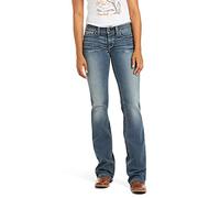 ARIAT Women's R.e.a.l. Mid Rise Straight Leg Jean-DOTD, Rainstorm, 25W