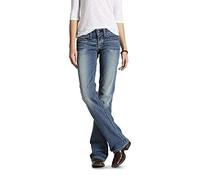 ARIAT Women's R.e.a.l. Mid Rise Straight Leg Jean-dotd Jeans, Rainstorm, 30 Short UK