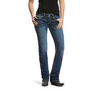 ARIAT Women's R.e.a.l. Mid Rise Stretch Ivy Stackable Straight Leg Jean, Dresden, 32 R