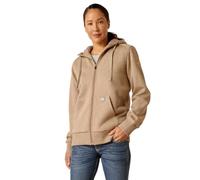 Ariat Women's Rebar All-Weather Sherpa Full Zip Hoodie, Oatmeal Heather, S