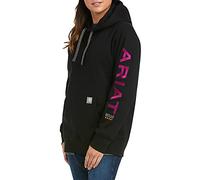 ARIAT Women's Rebar Graphic Hoodie, Black/Purple, S