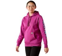 ARIAT Women's Rebar Graphic Hoodie, Willowherb/Maui Blue, XS