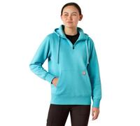ARIAT Women's Rebar Skill Set 1/2 Zip Hoodie, Maui Blue, Medium