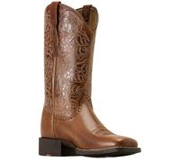 ARIAT Women's Round Up Remuda Wide Square Toe Western Boot, Aged Tan, 6 X-Narrow