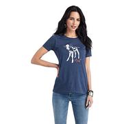 ARIAT Women's Star Calf Tee Shirt, Navy, XX-Large