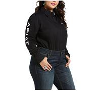 ARIAT Women's Team Kirby Stretch Shirt, Black, S