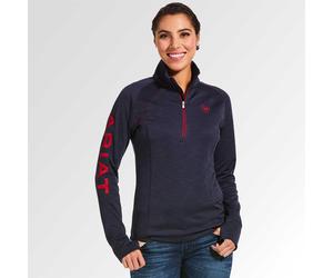 Ariat Women's Tek Team 1/2 Zip Sweatshirt - Navy - Size: UK 20-22 (XXL)