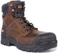 ARIAT womens Treadfast 6" Waterproof Steel Toe Work Boot, Dark Brown, 4.5 UK