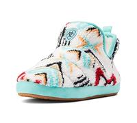 ARIAT Women's Warm Soft Acrylic/Wool Blend Upper Indoor/Outdoor Rubber Bottom Bootie Slippers, Southwest Sherpa, Medium